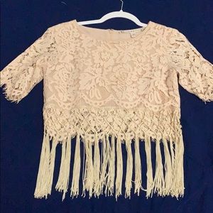 Chelsea & Violet two piece fringe skirt & crop top